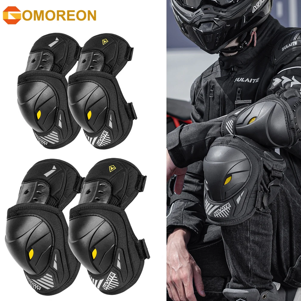 GOMOREON 1Pair Motorcycle Elec - Mountain Biking Knee Pads ulasan dan harga