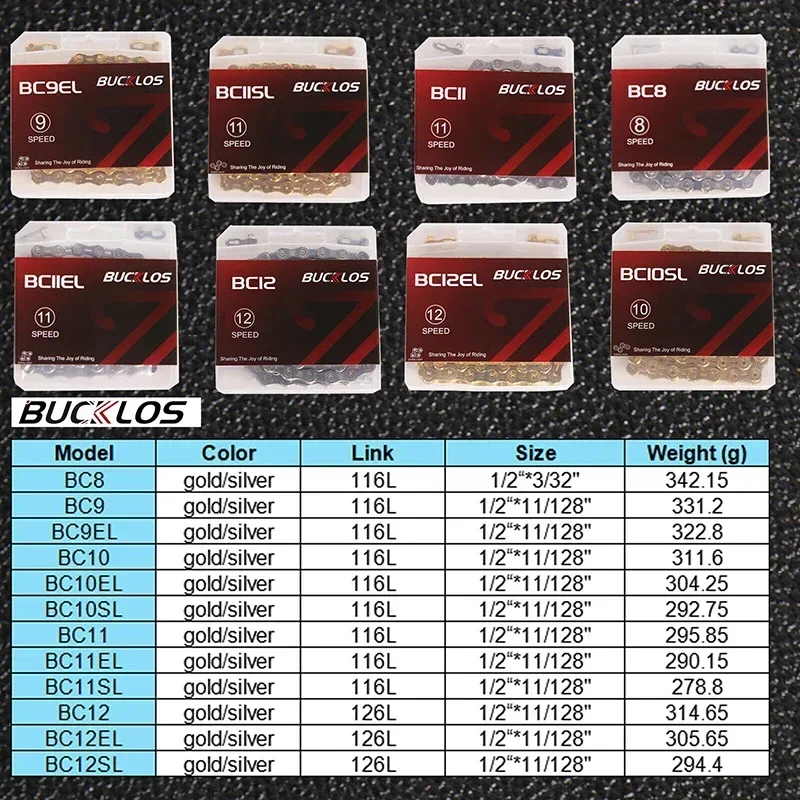 BUCKLOS Bicycle Chain 8/9/10/1 - Mountain Biking Bc ulasan dan harga