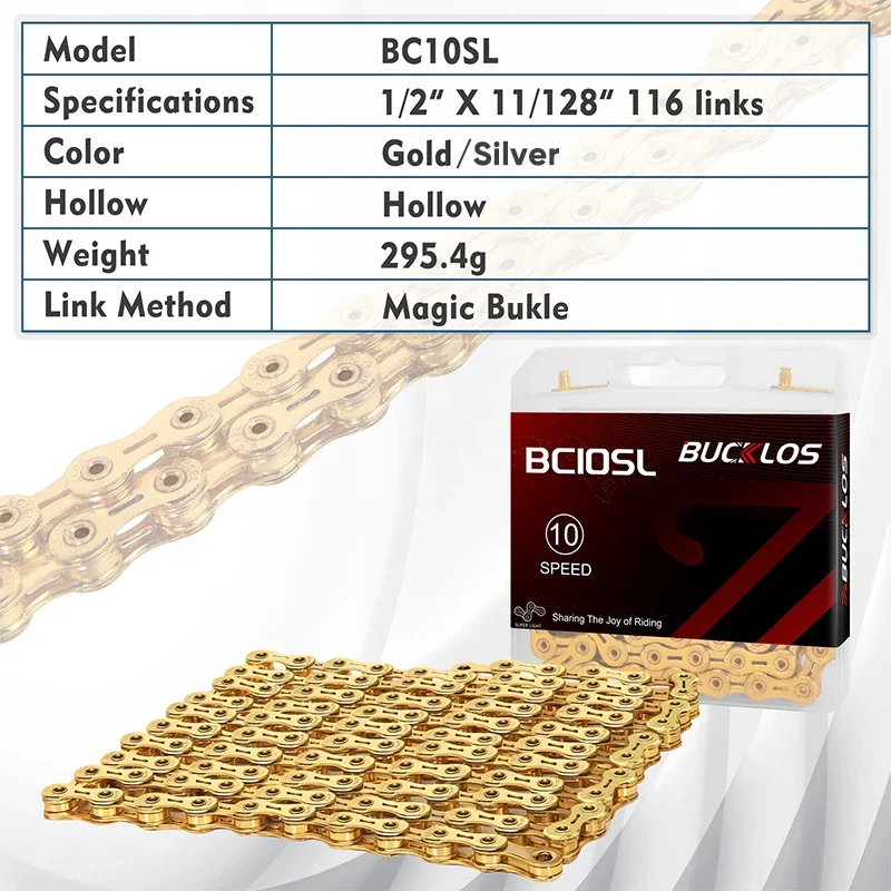 BUCKLOS 10 Speed Bike Chain Du - Mountain Biking Bc ulasan dan harga