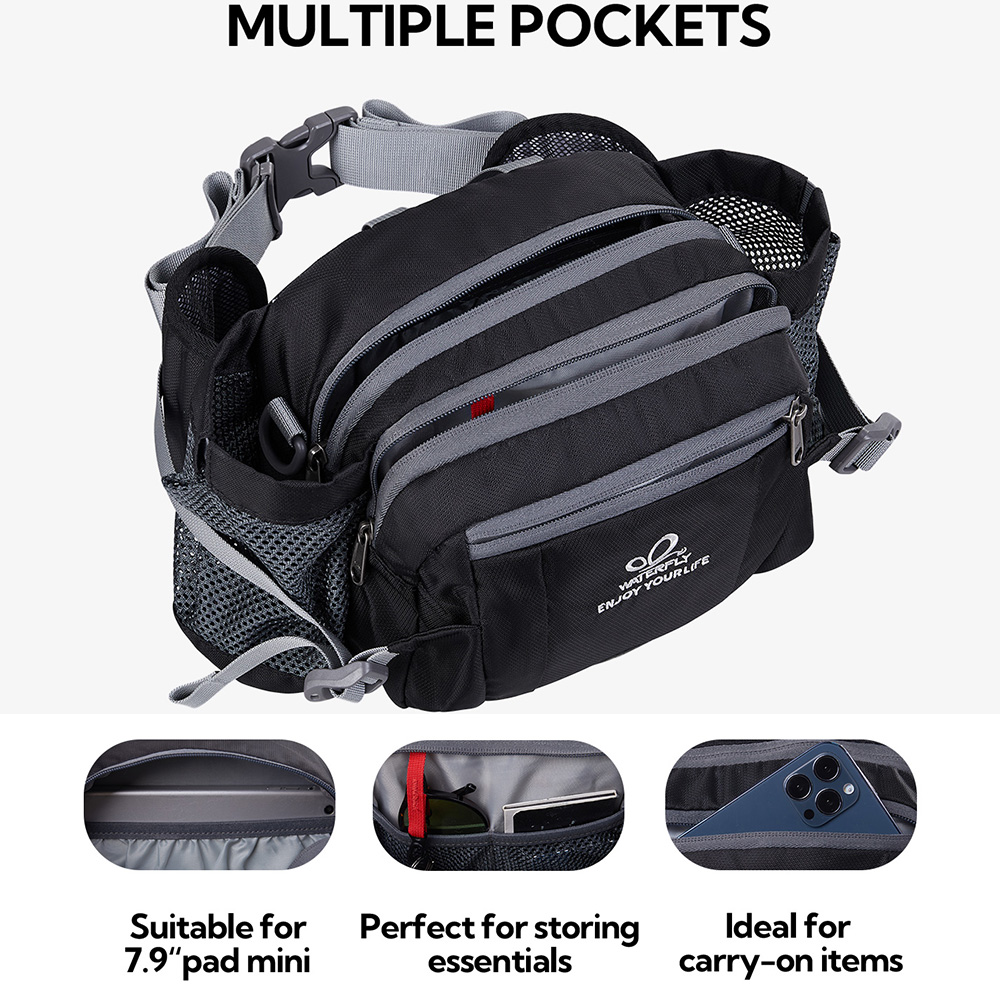 WATERFLY Fanny Pack Waist Bag  - Mountain Biking Hip Pack ulasan dan harga