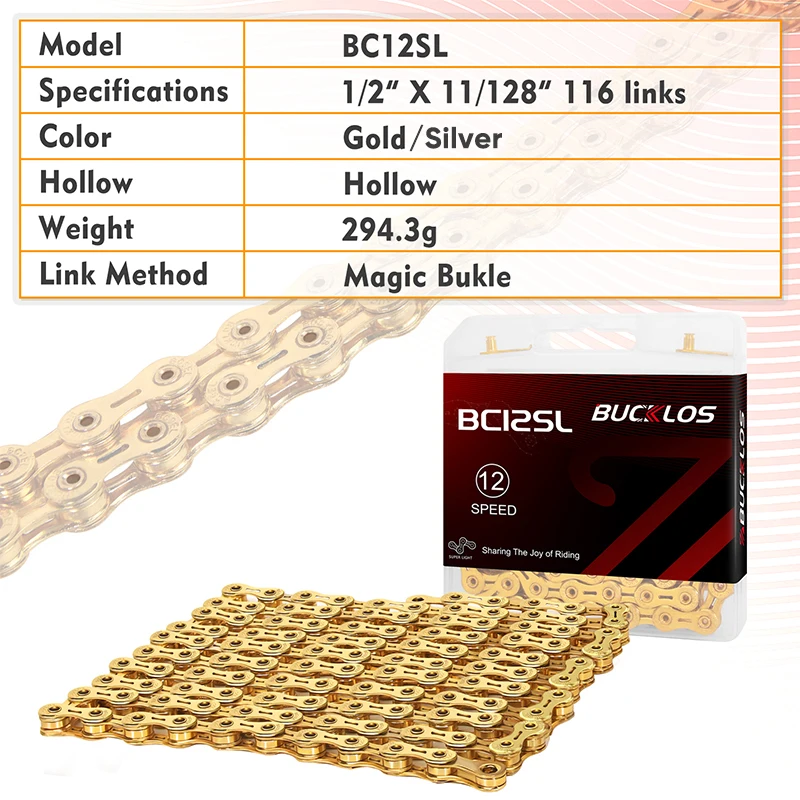 BUCKLOS 12 Speed Bicycle Chain - Mountain Biking Bc ulasan dan harga